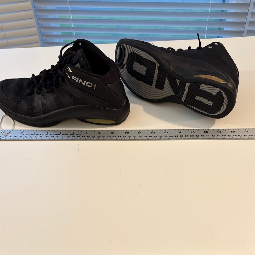 AND1 Men's Black High-Top Athletic Shoes